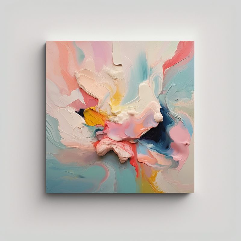 GENERICO - Pintura Al óleo Saviya Fusión Estética En 90x90 Cm