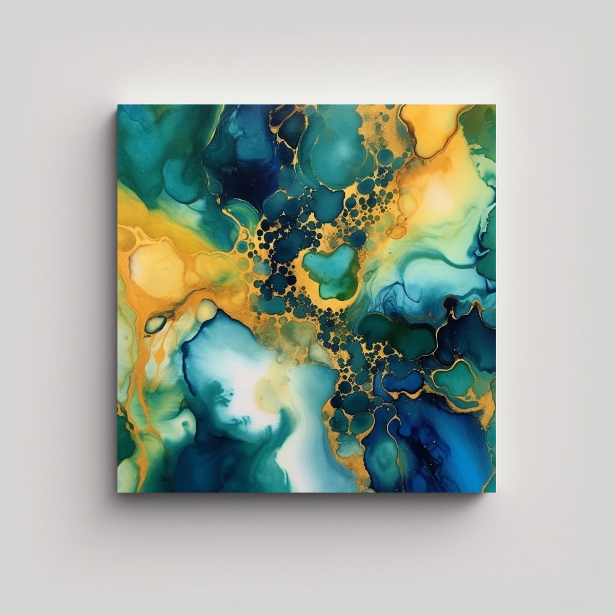 GENERICO - Cuadro De Lienzo Dibujo Alegría Tinta Alcohol 50x50 Cm