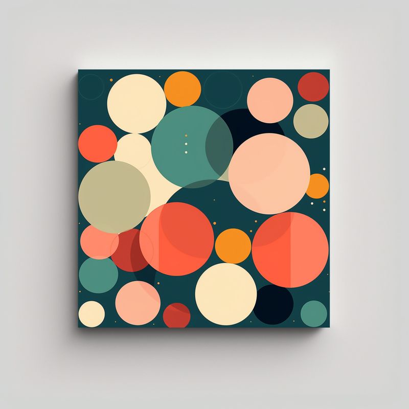 GENERICO - Cuadro De Arte De Pared Abstracto Metaballs En 60x60 Cm