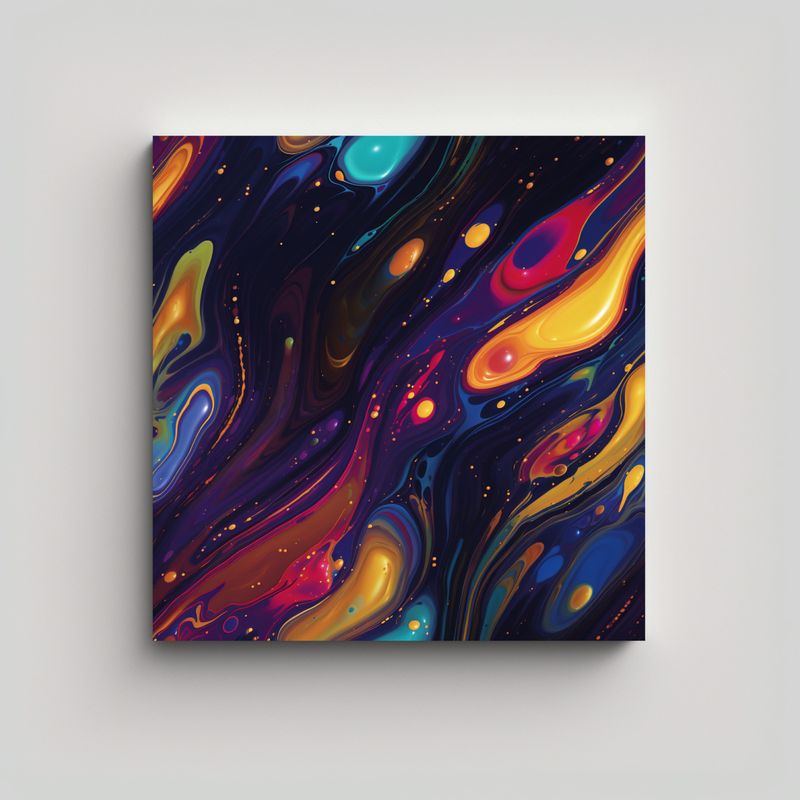 GENERICO - Pintura Realista Y Colorida Estilo Galería Para 90x90 Cm