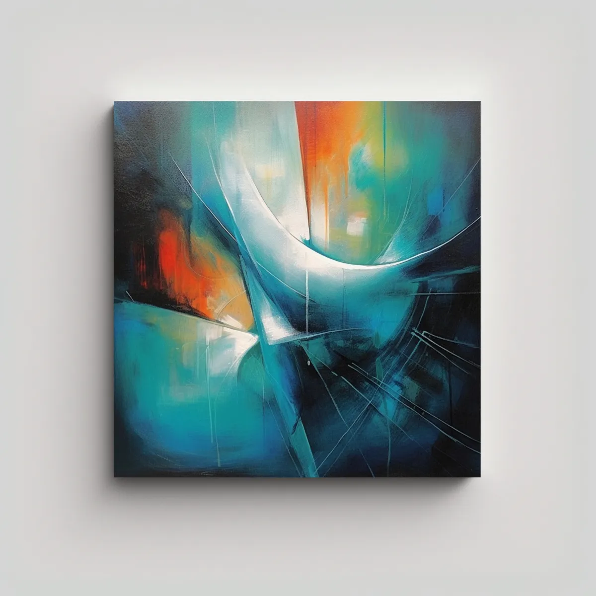 GENERICO - Cuadro Abstracto Tema De Época Para Decoración 70x70 Cm