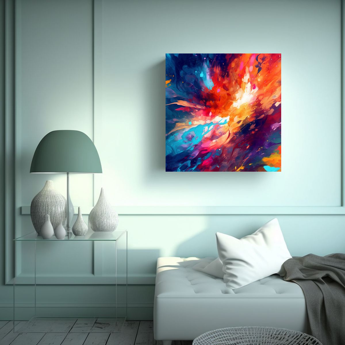 GENERICO - Pintura Abstracta Cuadro Vida En HD 8k Para Papel 70x70 Cm