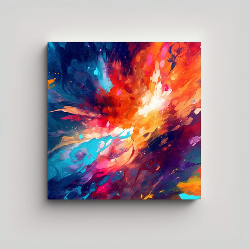 GENERICO - Pintura Abstracta Cuadro Vida En HD 8k Para Papel 90x90 Cm