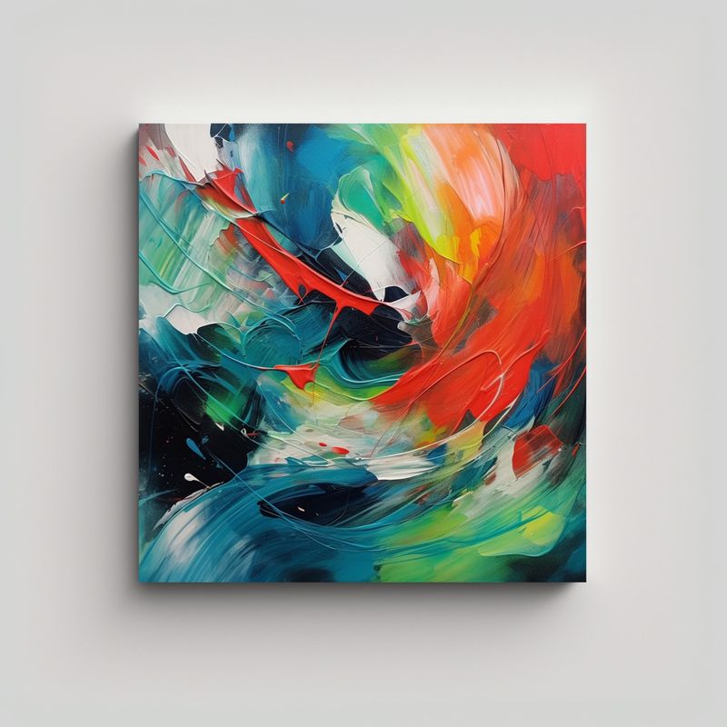 GENERICO - Arte De Pared Composición Bastidor De Madera 80x80 Cm