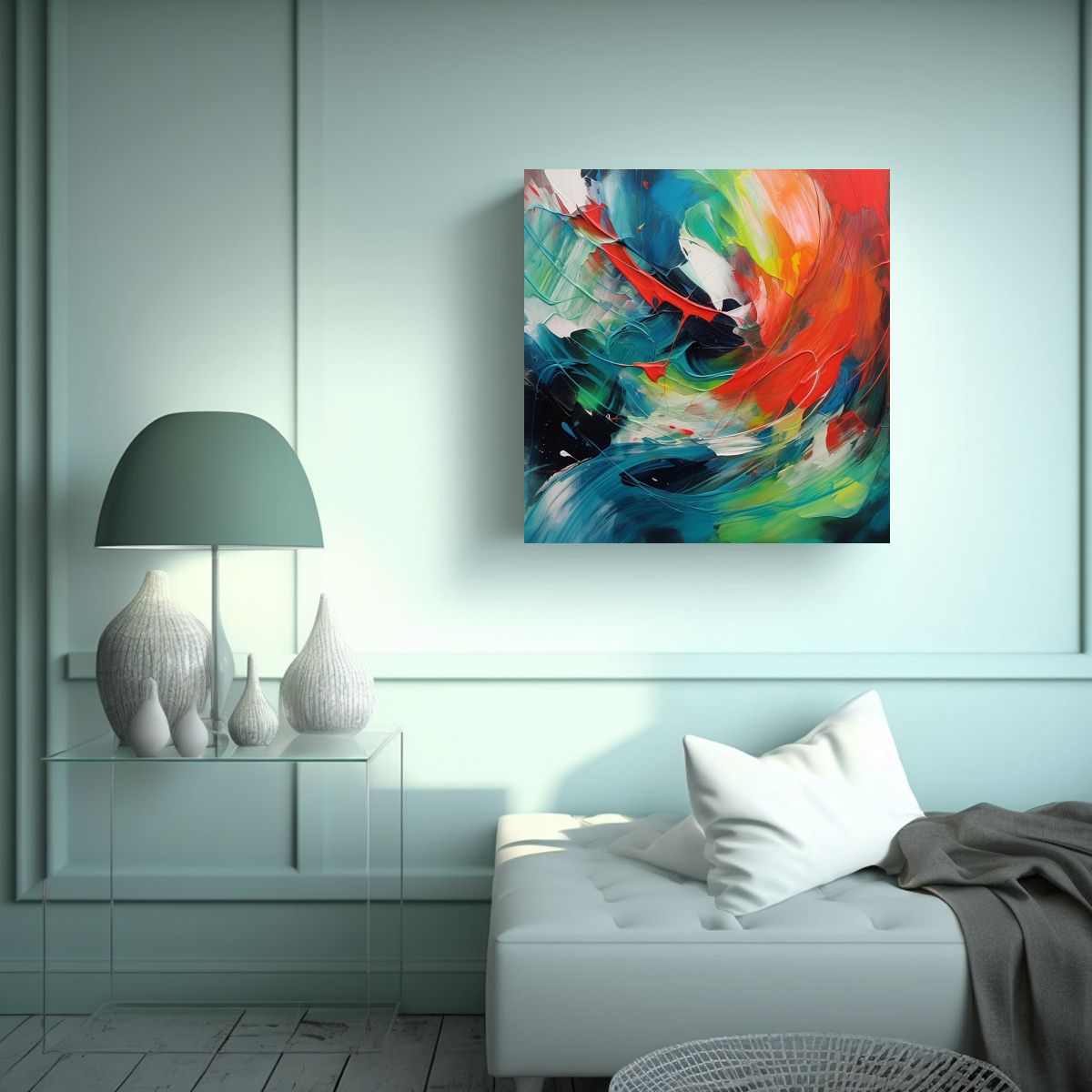 GENERICO - Arte De Pared Composición Bastidor De Madera 90x90 Cm