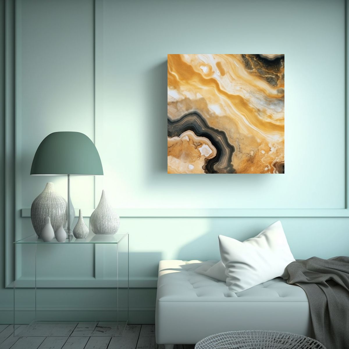 GENERICO - Pintura Decorativa De Fondo De Textura Mármol 90x90 Cm