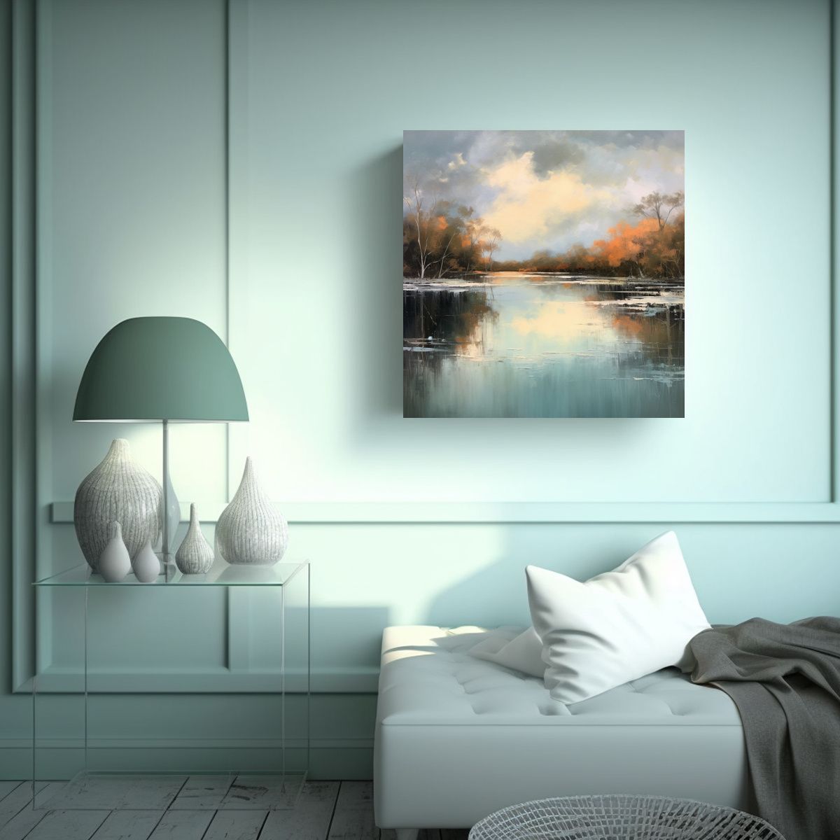 GENERICO - Pintura Decorativa Arte Finas Lineas Linda, Obra 90x90 Cm