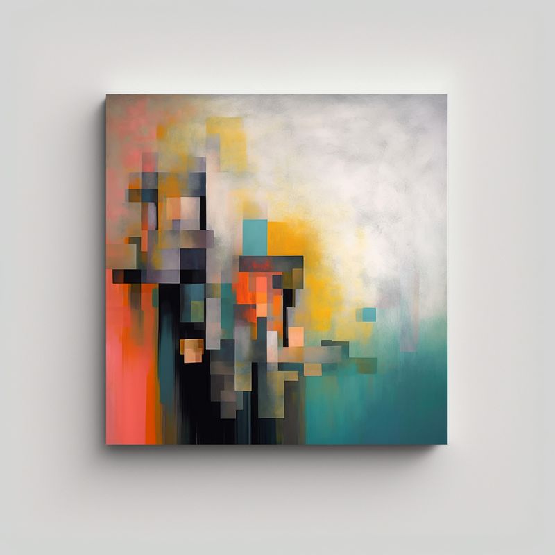 GENERICO - Cuadro Moderno Abstracto Para Decoración, 60x60 Cm