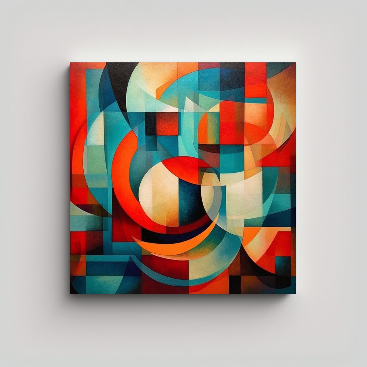 GENERICO - Pinturas Decorativas Vintage Con Colores 80x80 Cm