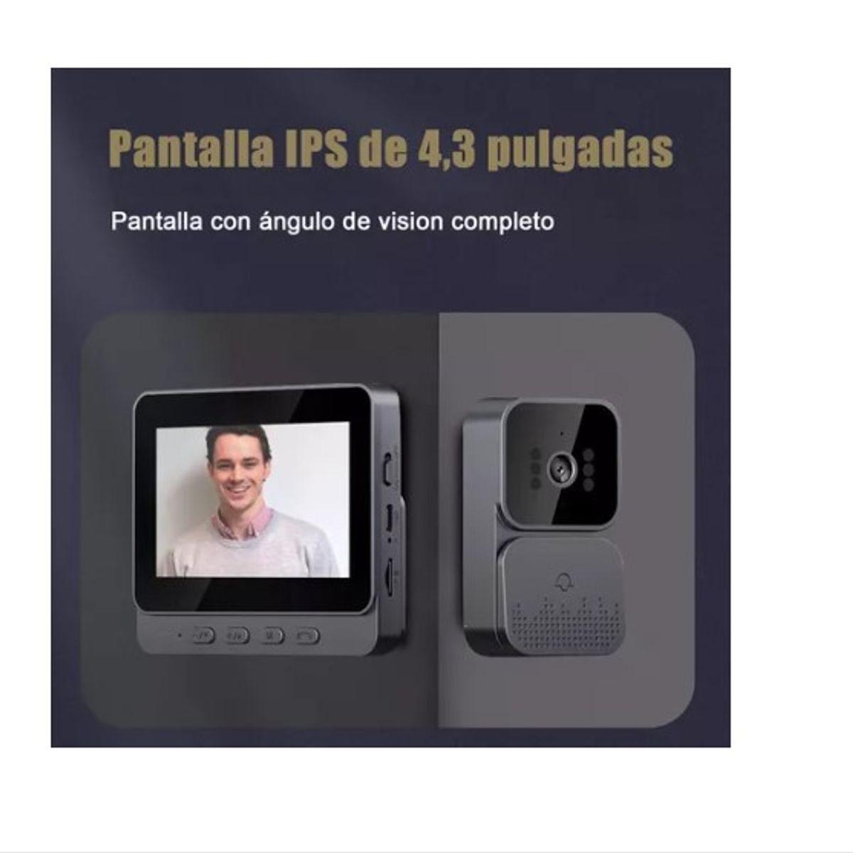 ESHOPANGIE - Citofono Timbre Camara Inalambrico Con Pantalla 4.3 Lcd