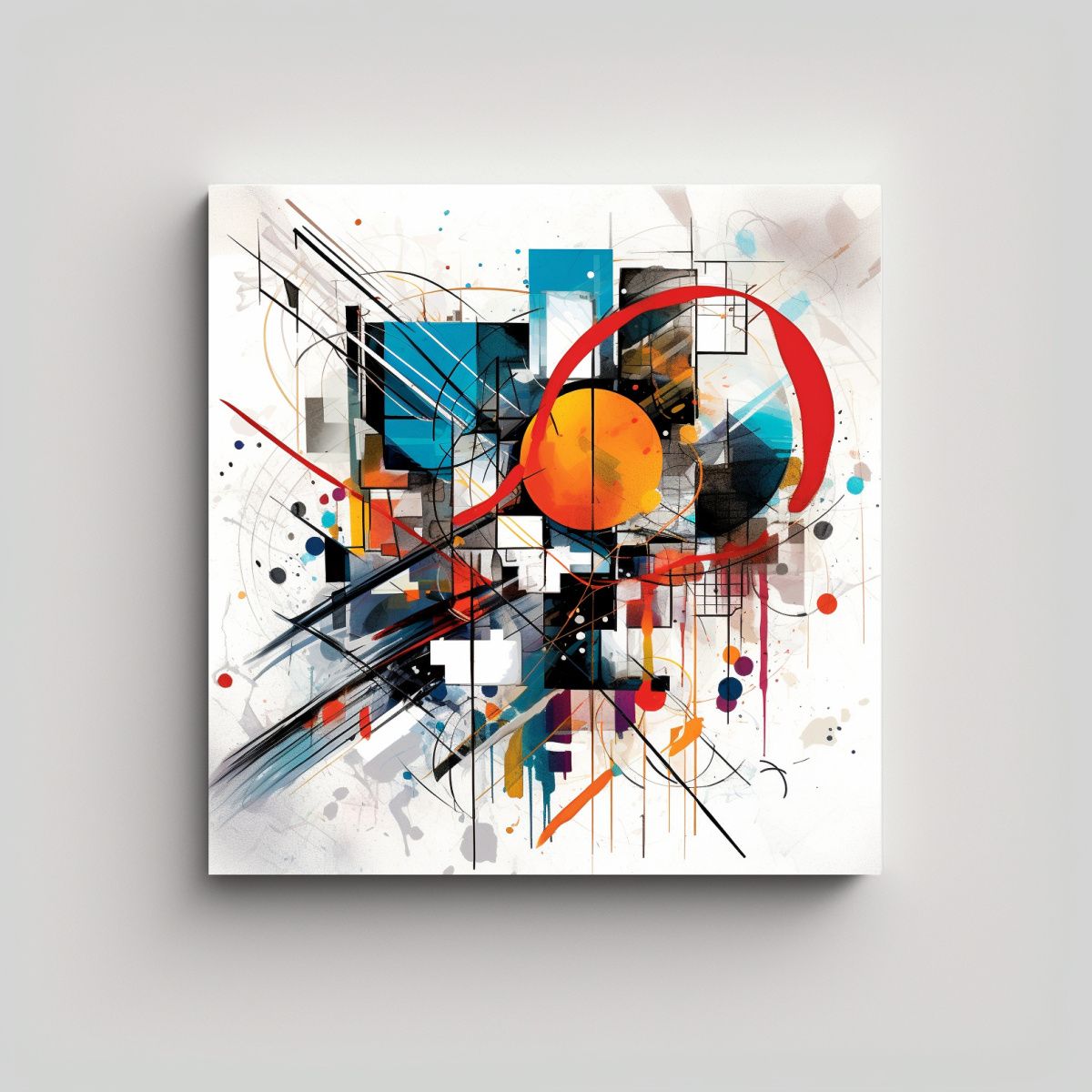 GENERICO - Pintura De Arte De Pared Surrealista Conceptual 80x80 Cm