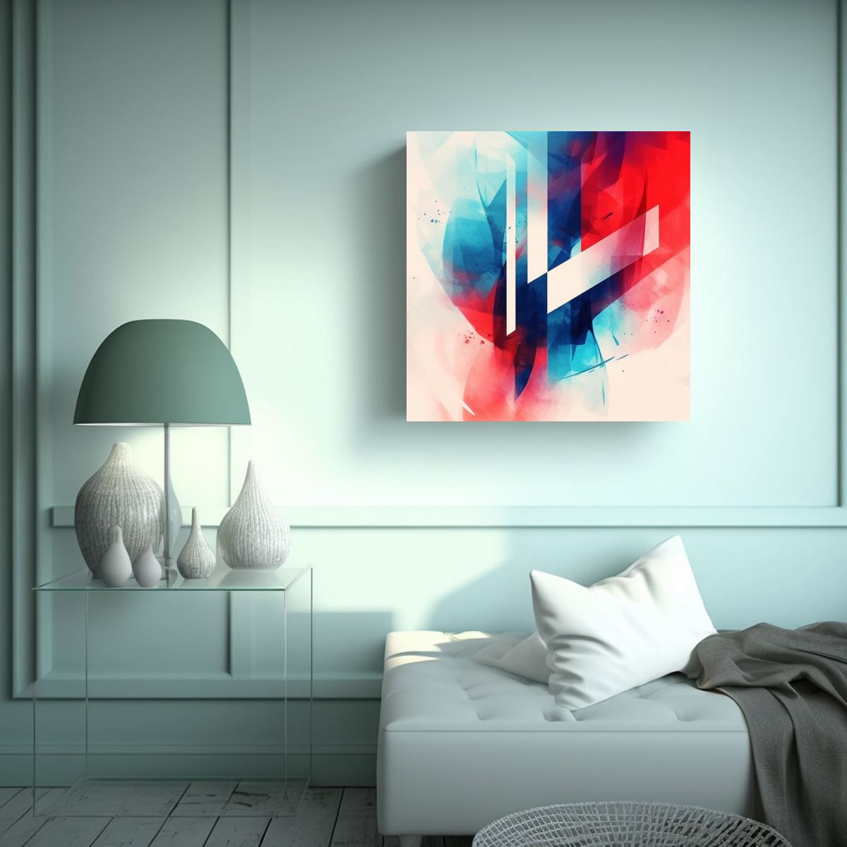 GENERICO - Cuadro Cuadro Interiores Abstracto De Colores 90x90 Cm