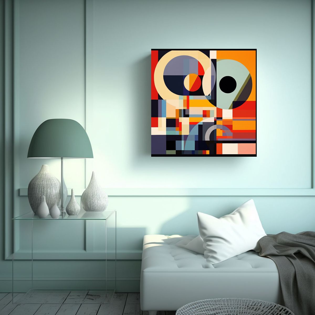 GENERICO - Pinturas Decorativas De Abstracción Geométrica 50x50 Cm