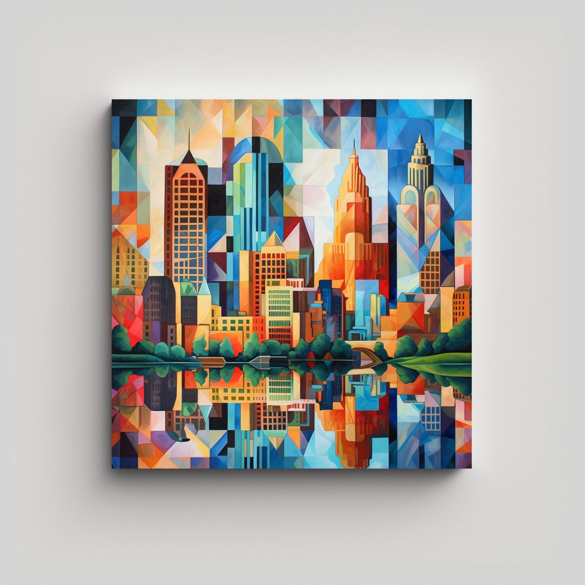 GENERICO - Cuadro Tema Duradero Del Skyline De Columbus Ohio 90x90 Cm