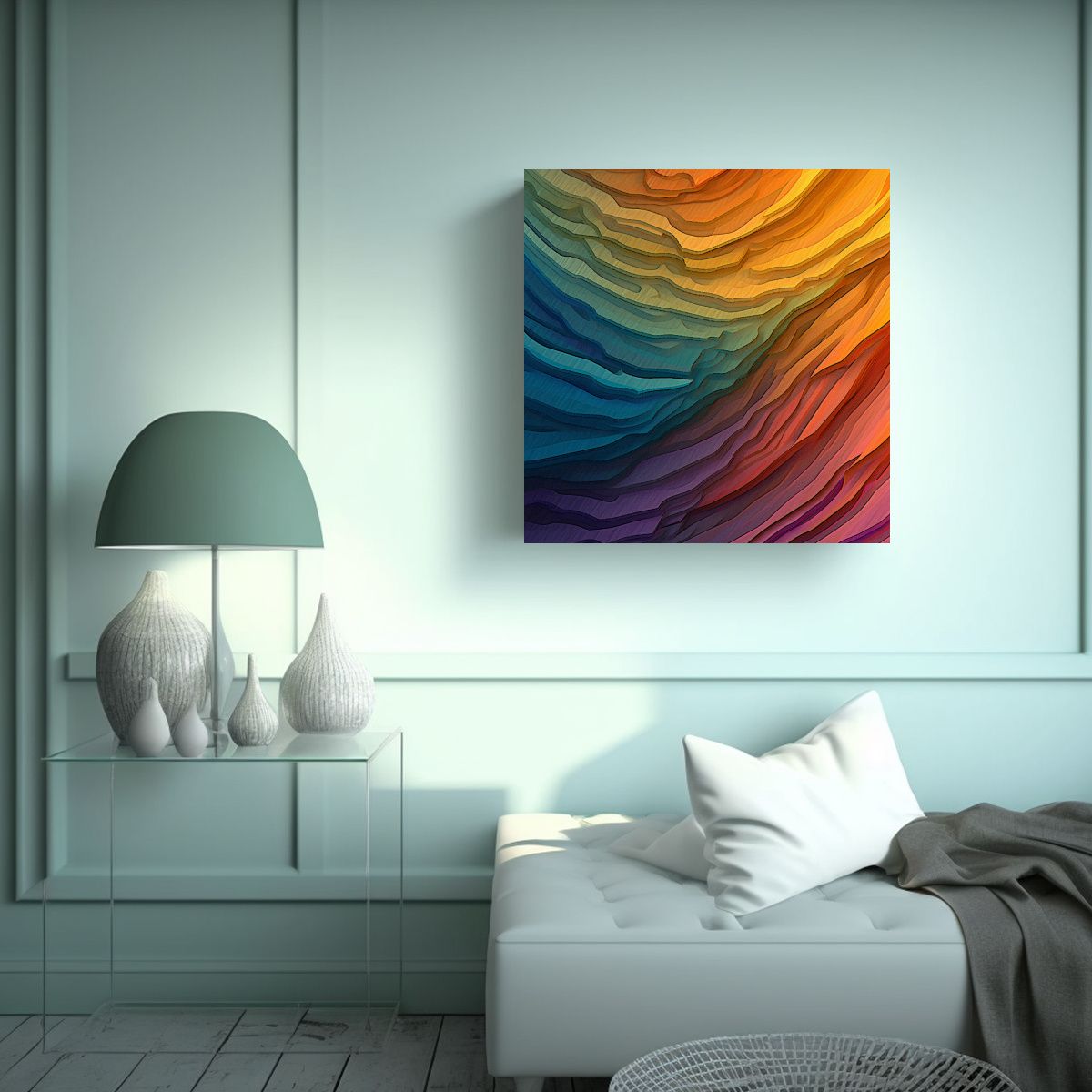 GENERICO - Pinturas Decorativas De Lienzo De Tela En 70x70 Cm