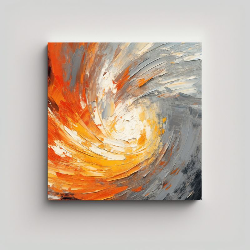 GENERICO - Cuadro De Cuadro De Canva Con Contraste, Fondo 70x70 Cm