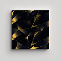 GENERICO - Pintura Abstracta Digital En Gradiente Negro Y 70x70 Cm