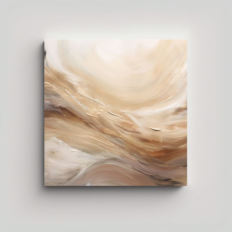 GENERICO - Lienzo Composición Abstracta En Flujo 60x60 Cm