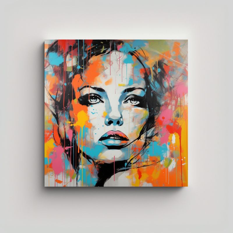 GENERICO - Pintura Al óleo Darby Arte Imagen Brillante Pop 90x90 Cm