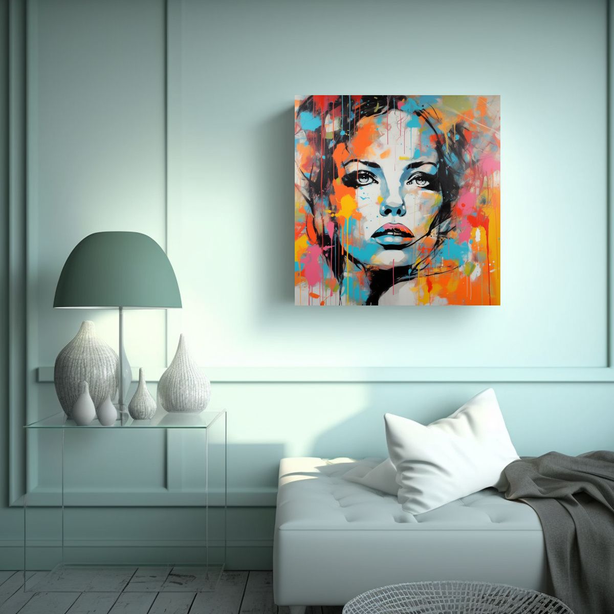 GENERICO - Pintura Al óleo Darby Arte Imagen Brillante Pop 70x70 Cm