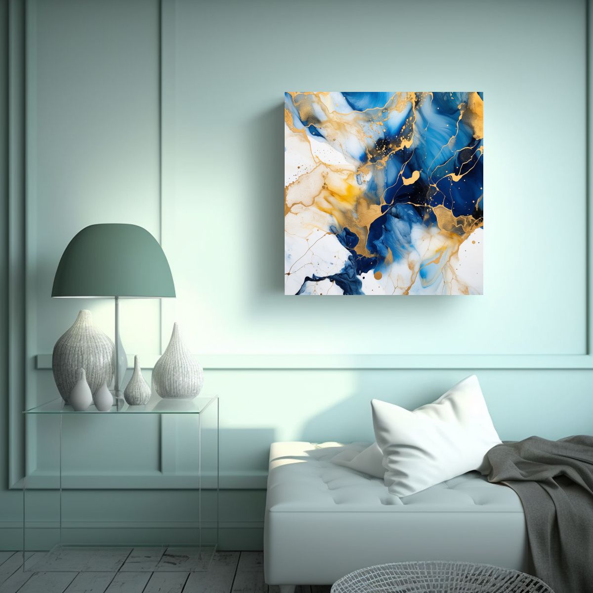 GENERICO - Pintura Decorativa Abstracta De Tinta Al Alcohol 60x60 Cm