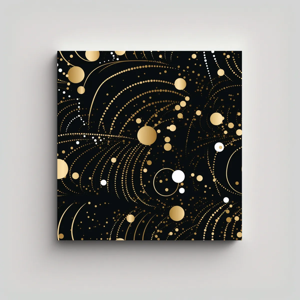 GENERICO - Cuadro Acuarela Armonía Cromática Dorada Suave 80x80 Cm