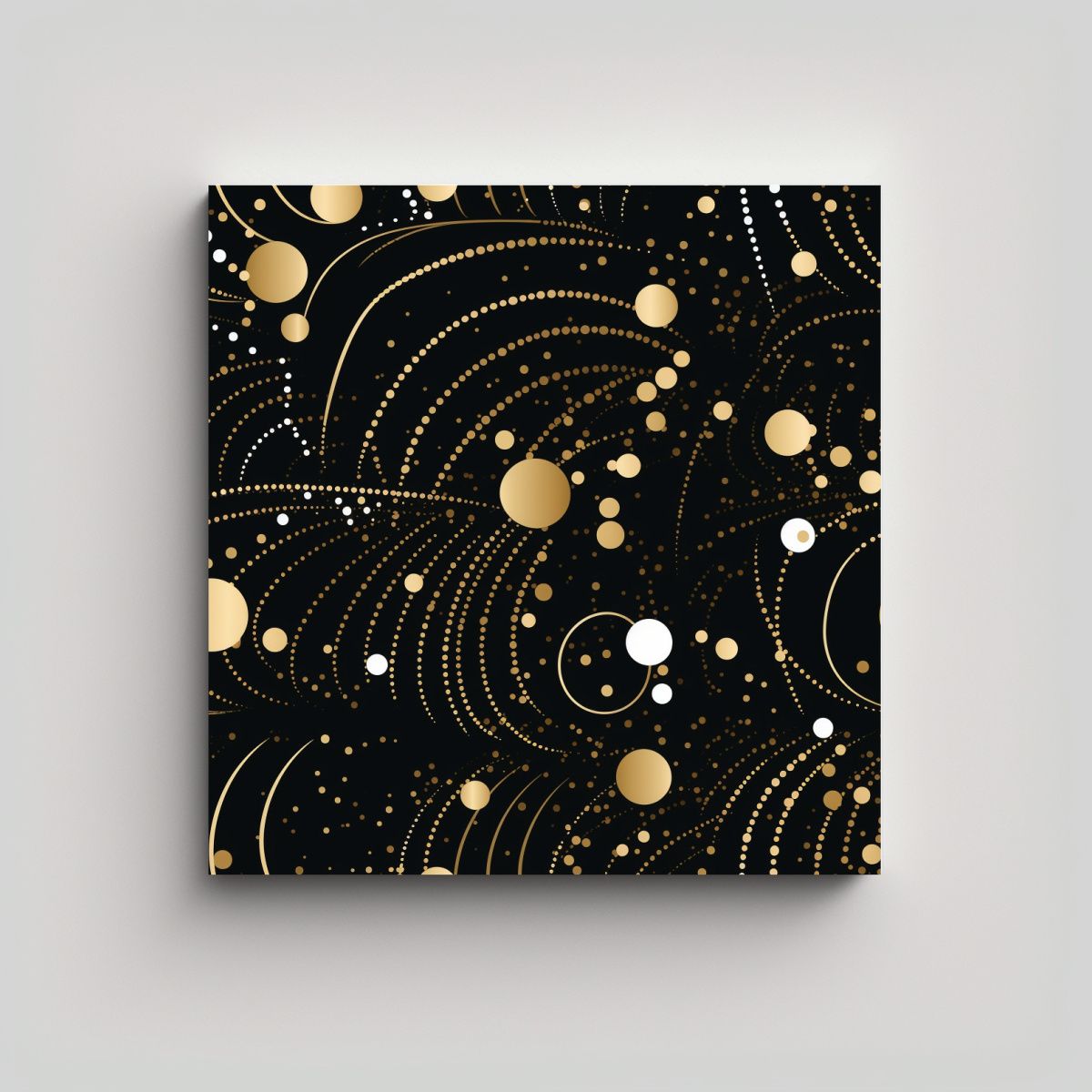 GENERICO - Cuadro Acuarela Armonía Cromática Dorada Suave 70x70 Cm
