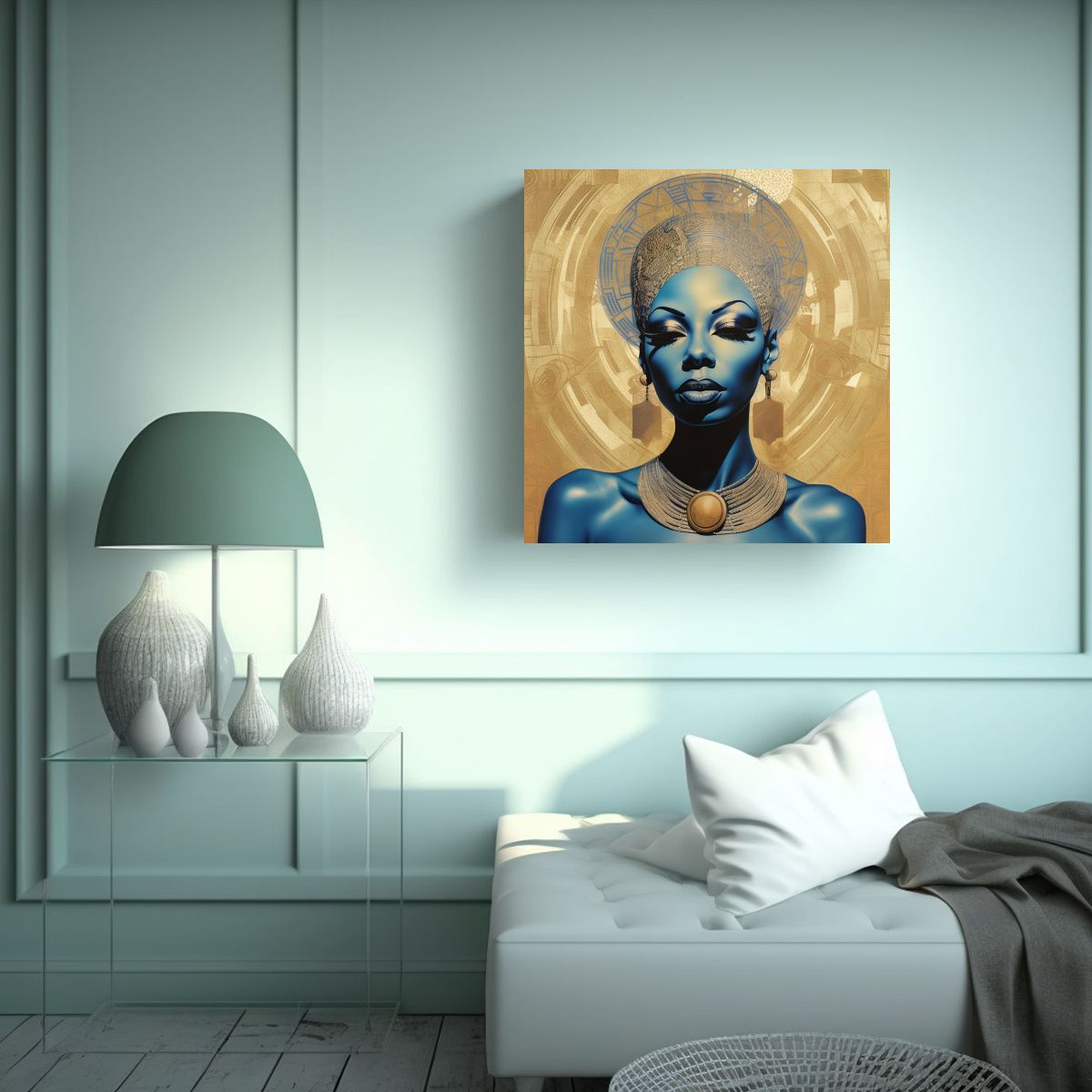 GENERICO - Cuadro Dormitorio NINA SIMONE Estilo Afrofuturismo 80x80 Cm