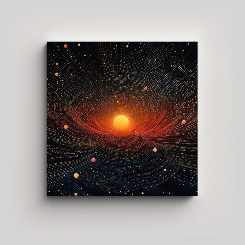 GENERICO - Pintura Generativa Lienzo Tela Expresa Encantadora 90x90 Cm