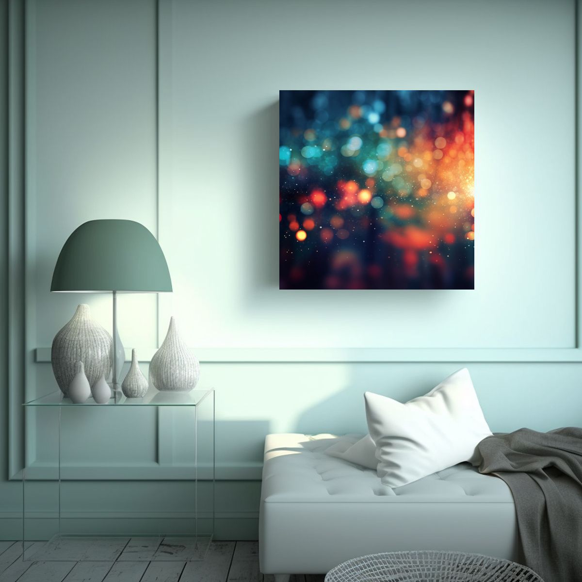 GENERICO - Lienzo De Tela Estilo Bokeh Para Decoración, 90x90 Cm