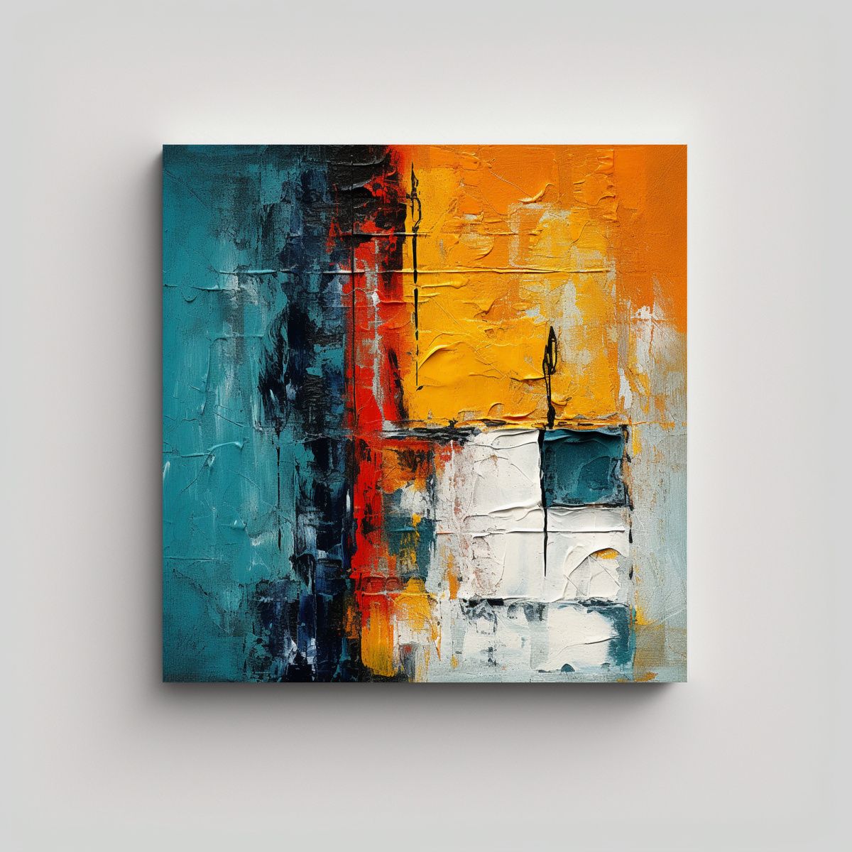 GENERICO - Cuadro Decorativo Minimalista Abstracto Con 60x60 Cm