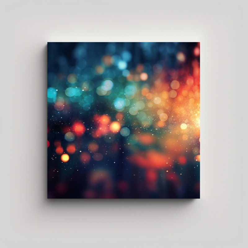 GENERICO - Lienzo De Tela Estilo Bokeh Para Decoración, 70x70 Cm