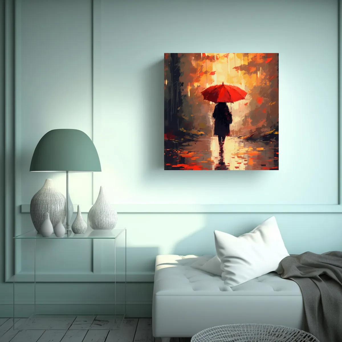 GENERICO - Cuadro Decorativo De Sala Con Impresionismo 70x70 Cm