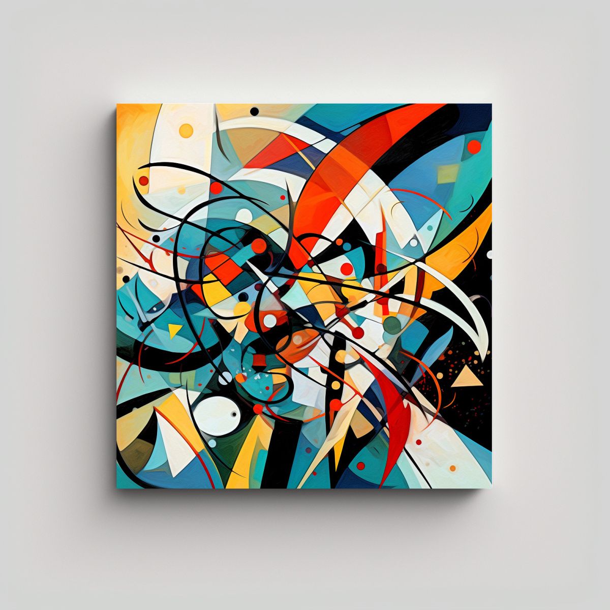 GENERICO - Cuadro Abstracto De Colores Vivos: 80x80 Cm