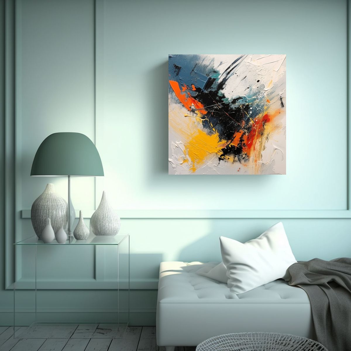 GENERICO - Pintura Abstracta Minimalista En Tela Con Hermosa 50x50 Cm