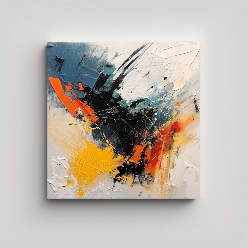 GENERICO - Pintura Abstracta Minimalista En Tela Con Hermosa 60x60 Cm