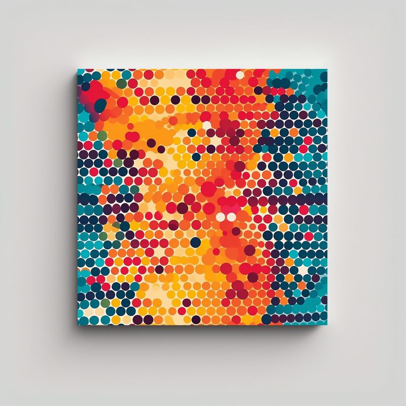 GENERICO - Pinturas Decorativas De Finas Líneas De Canva: 60x60 Cm