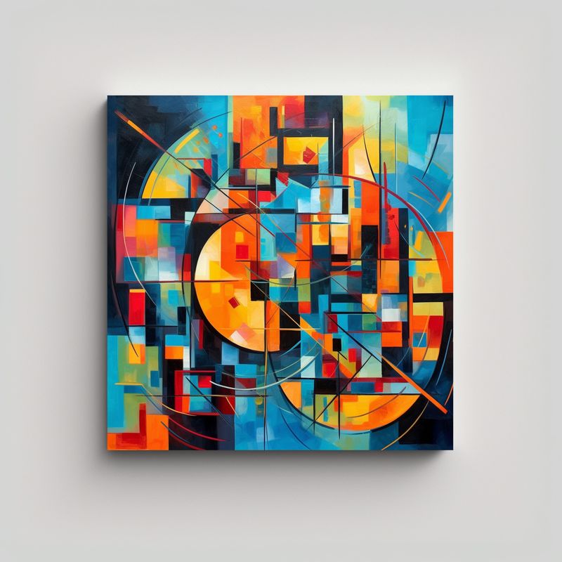 GENERICO - Lienzo De Tela Inspiración: Detalles Intrincados 80x80 Cm