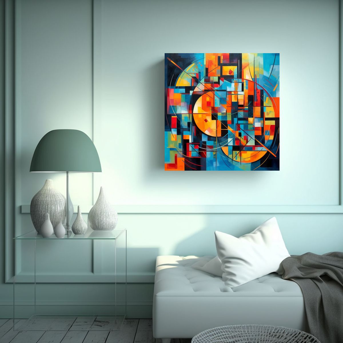 GENERICO - Lienzo De Tela Inspiración: Detalles Intrincados 70x70 Cm.