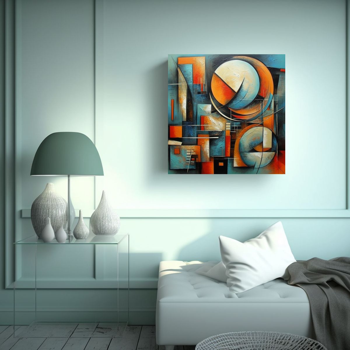 GENERICO - Pintura Decorativa Abstracta Fácil De Pintar En 60x60 Cm