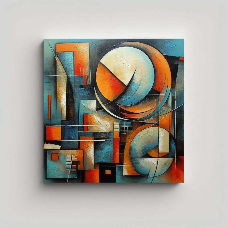 GENERICO - Pintura Decorativa Abstracta Fácil De Pintar En 50x50 Cm
