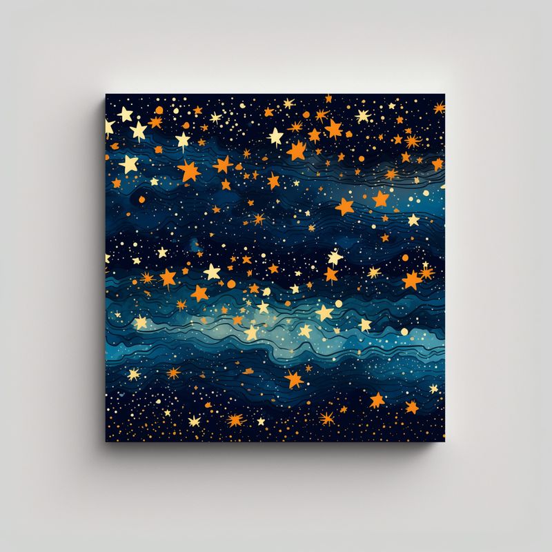 GENERICO - Pintura Decorativa Con Patrón Original De Cielo 50x50 Cm