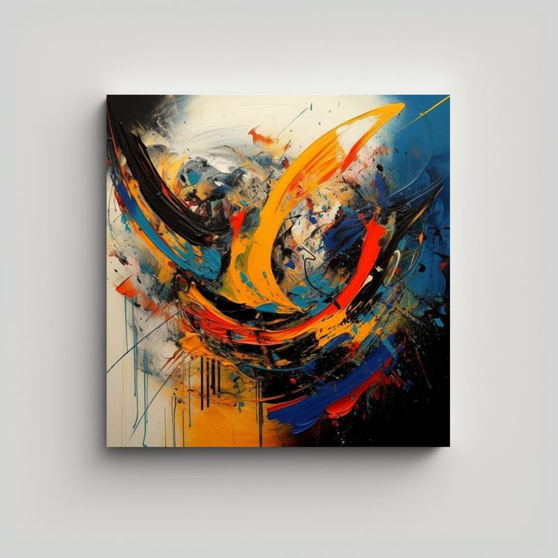 GENERICO - Pinturas Decorativas De Expresionismo Abstracto 60x60 Cm
