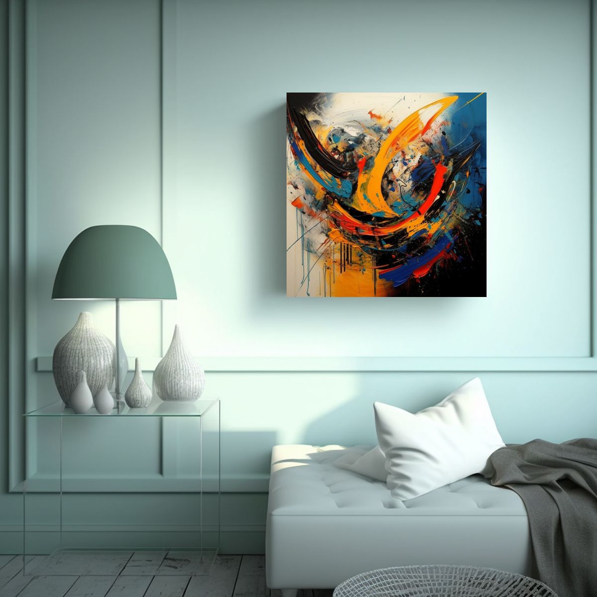 GENERICO - Pinturas Decorativas De Expresionismo Abstracto 50x50 Cm