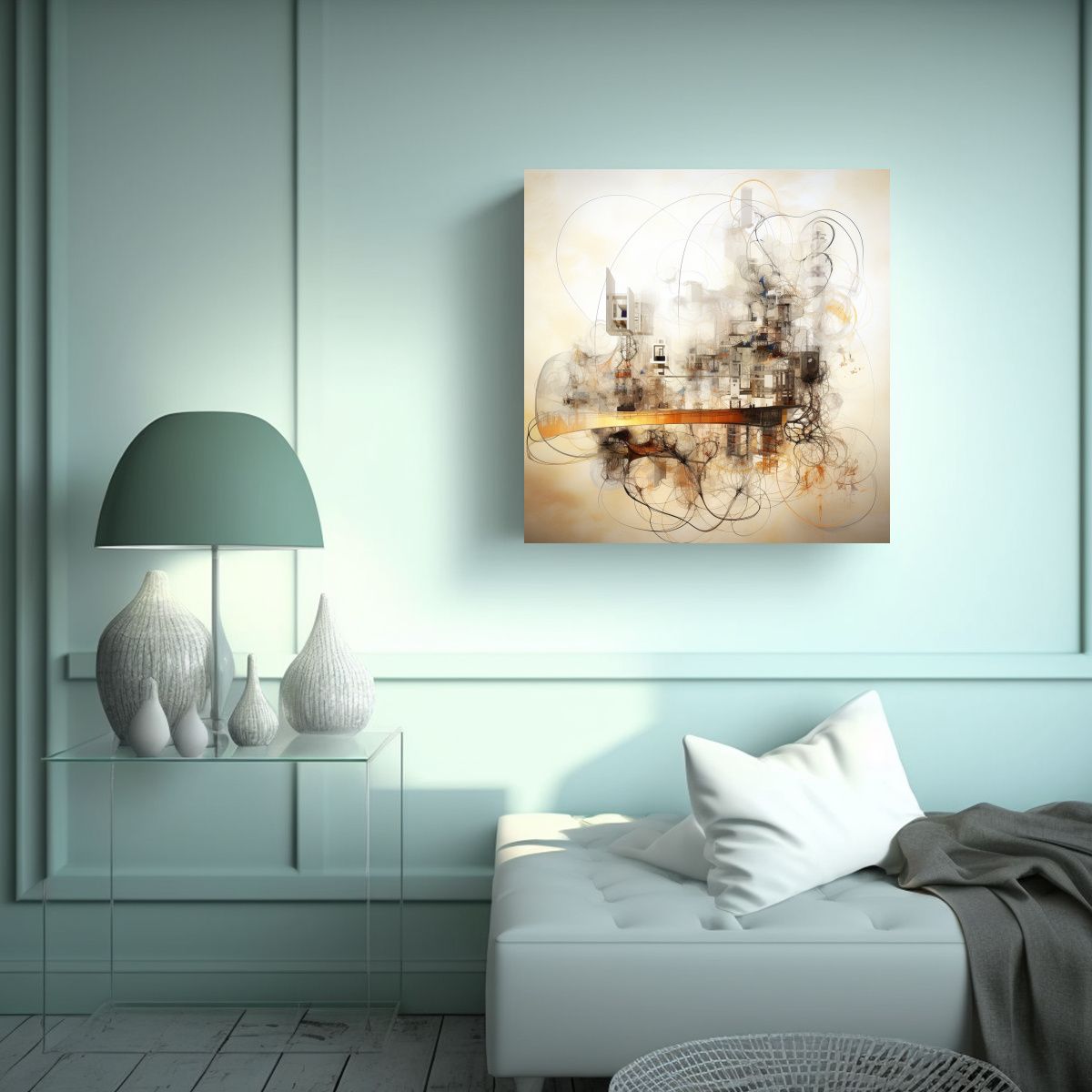 GENERICO - Cuadro Holístico De Galería Calmante En Estilo 80x80 Cm