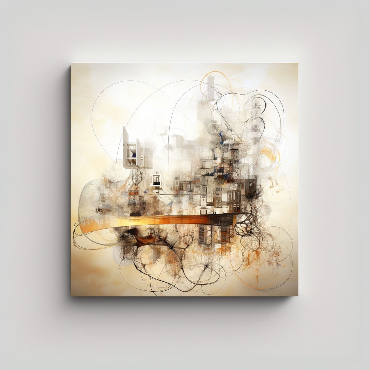 GENERICO - Cuadro Holístico De Galería Calmante En Estilo 60x60 Cm