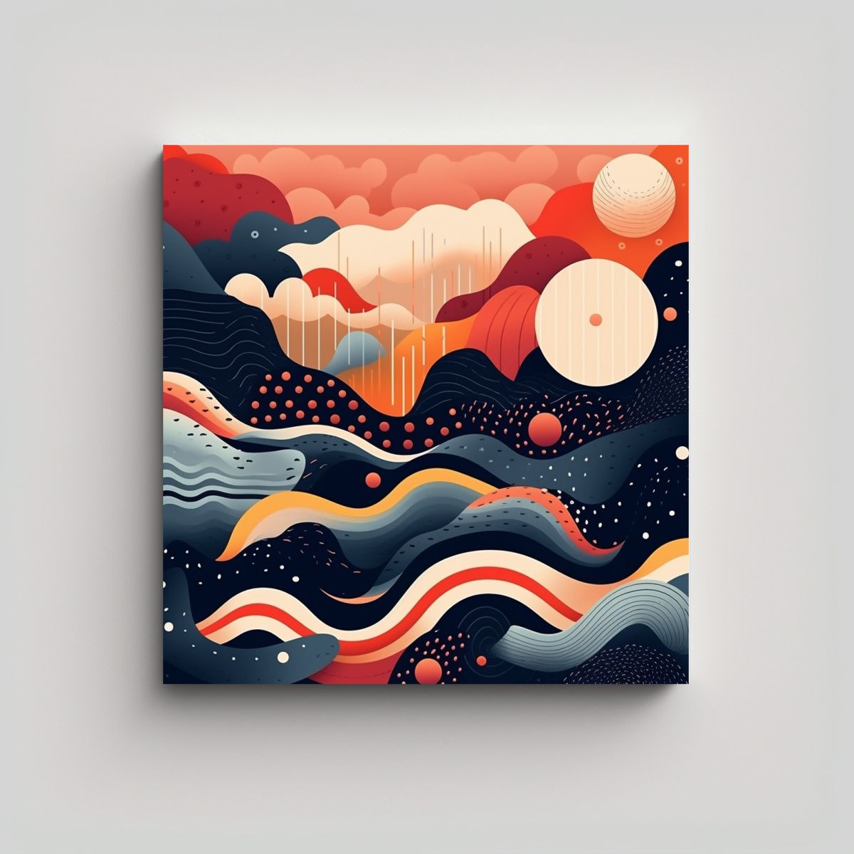 GENERICO - Cuadros Decorativos Con Patrones Abstractos Y 60x60 Cm