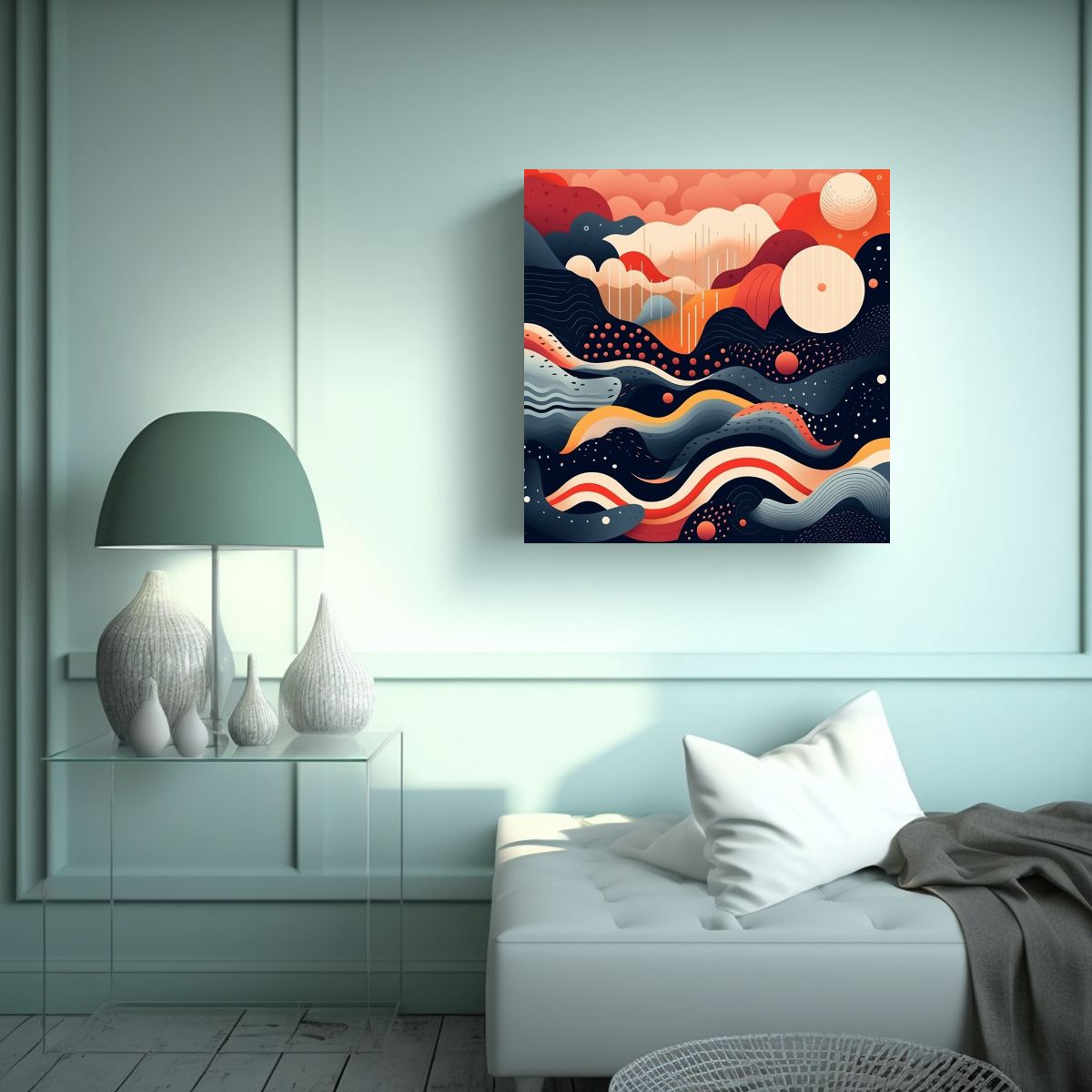 GENERICO - Cuadros Decorativos Con Patrones Abstractos Y 50x50 Cm