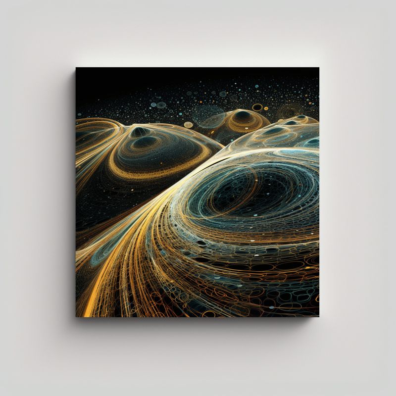 GENERICO - Pintura Abstracta En Bastidor Estilo Lorenz 60x60 Cm