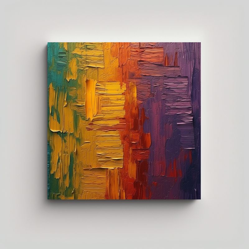 GENERICO - Pinturas Decorativas Abstractas Coloridas Y 60x60 Cm